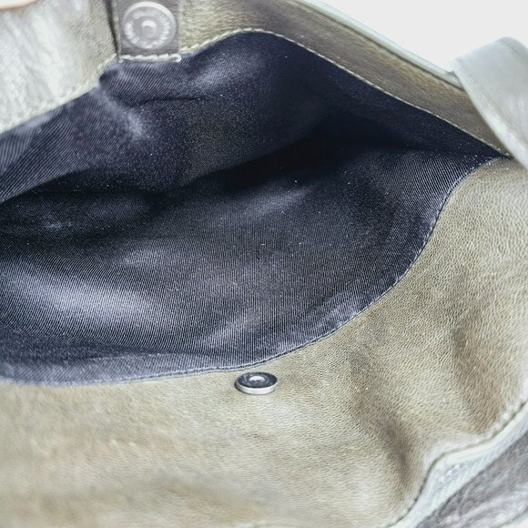 Lucky Brand Moxa Crossbody Bag Dark Moss Green Leather Zip Snap Inside Pockets - Picture 6 of 14